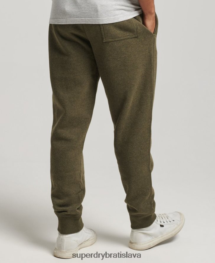 Superdry muži vyšívané joggers vintage logom z organickej bavlny 6B4ZTR6372 oblečenie kaki