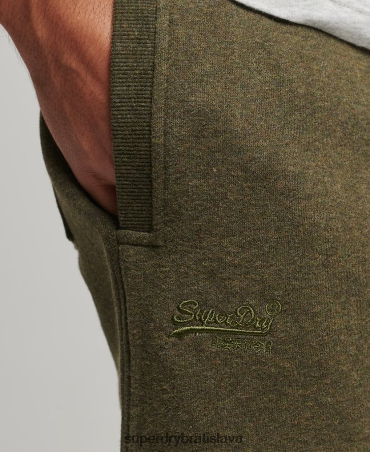 Superdry muži vyšívané joggers vintage logom z organickej bavlny 6B4ZTR6372 oblečenie kaki