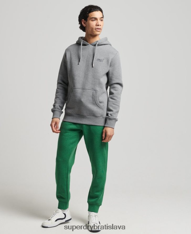 Superdry muži vyšívané joggers vintage logom z organickej bavlny 6B4ZTR6381 oblečenie zelená