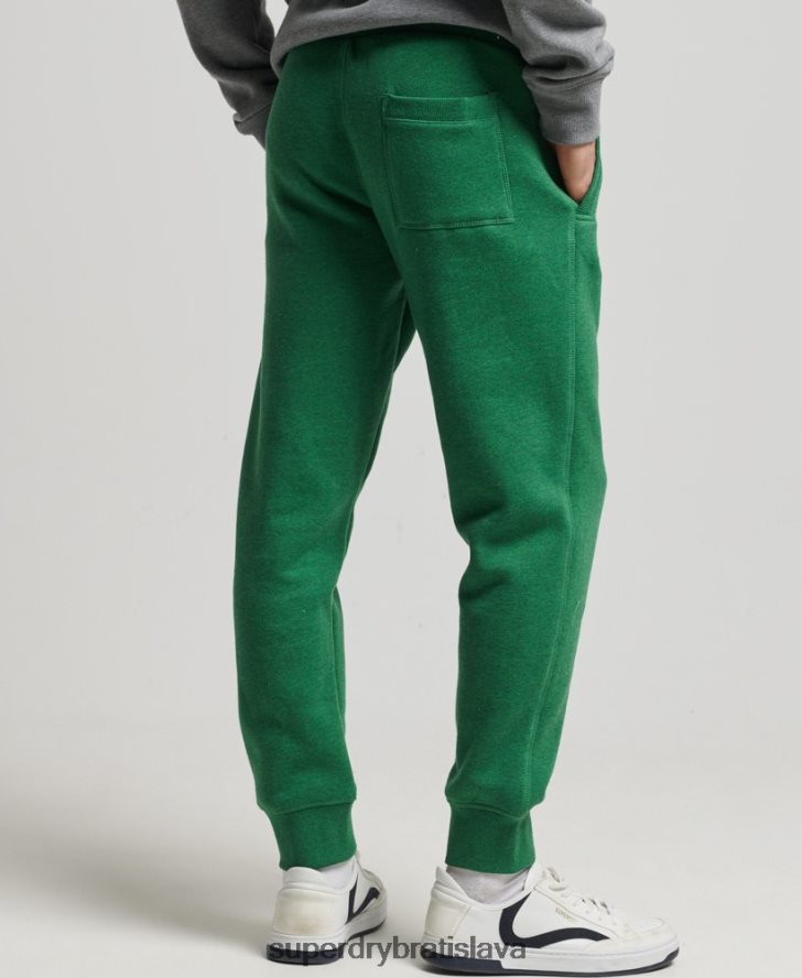 Superdry muži vyšívané joggers vintage logom z organickej bavlny 6B4ZTR6381 oblečenie zelená