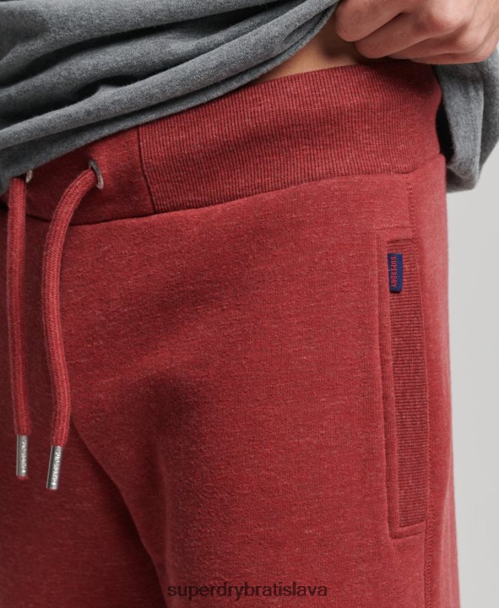Superdry muži vyšívané joggers vintage logom z organickej bavlny 6B4ZTR6387 oblečenie červená