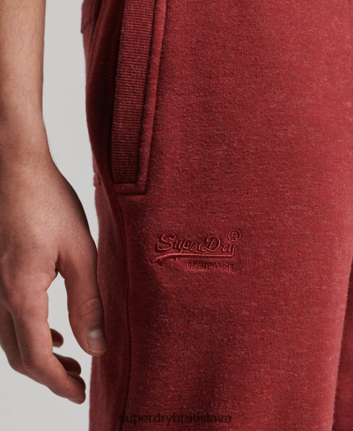 Superdry muži vyšívané joggers vintage logom z organickej bavlny 6B4ZTR6387 oblečenie červená
