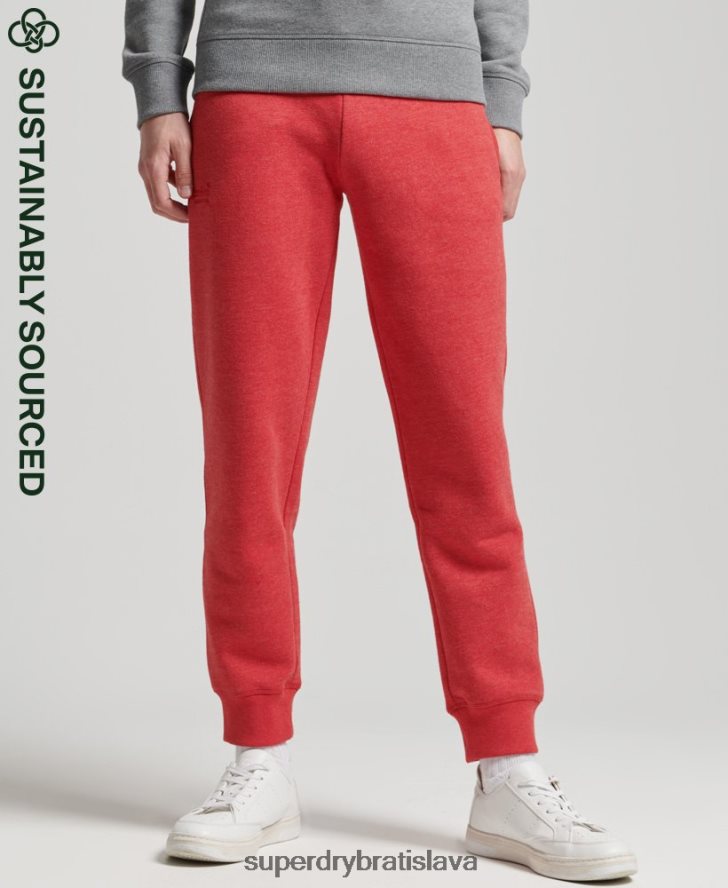 Superdry muži vyšívané joggers vintage logom z organickej bavlny 6B4ZTR6388 oblečenie červená