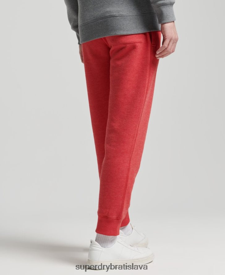Superdry muži vyšívané joggers vintage logom z organickej bavlny 6B4ZTR6388 oblečenie červená