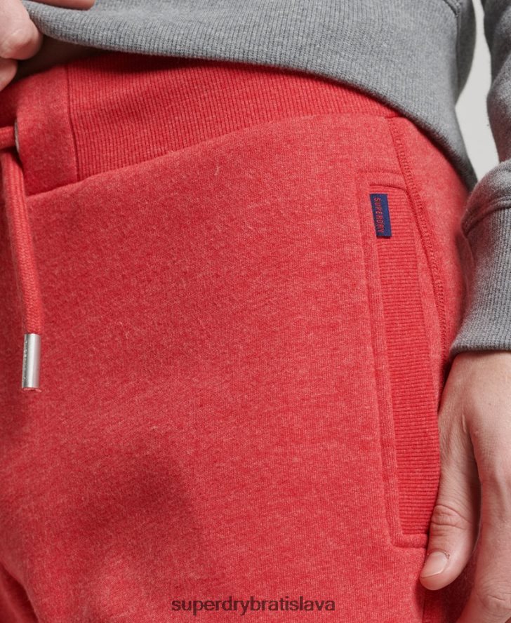 Superdry muži vyšívané joggers vintage logom z organickej bavlny 6B4ZTR6388 oblečenie červená