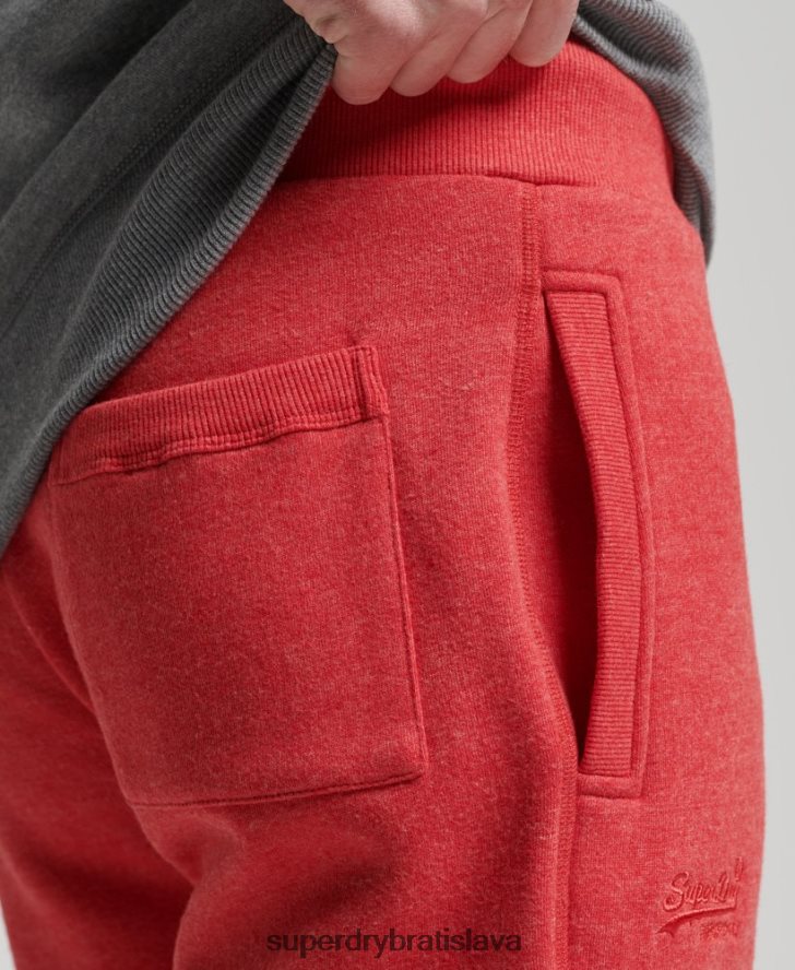 Superdry muži vyšívané joggers vintage logom z organickej bavlny 6B4ZTR6388 oblečenie červená