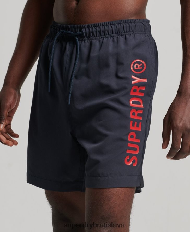 Superdry muži Core sport 17-palcové recyklované plavkové šortky 6B4ZTR392 oblečenie námorníctvo