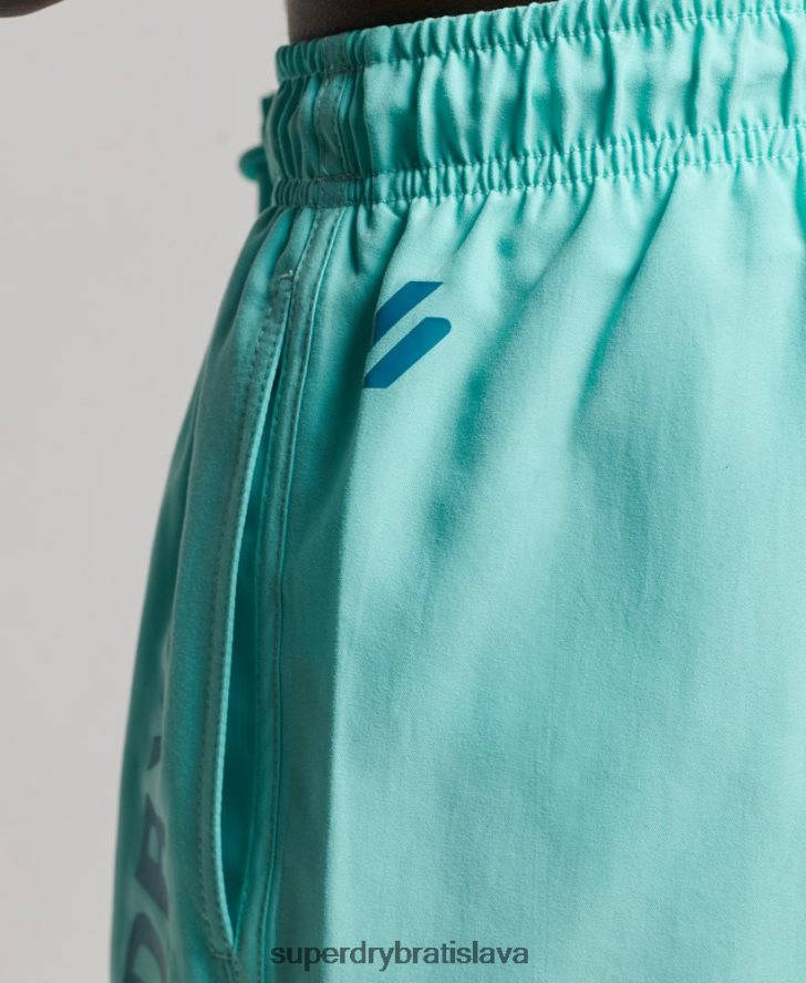 Superdry muži Core sport 17-palcové recyklované plavkové šortky 6B4ZTR401 oblečenie tyrkysová