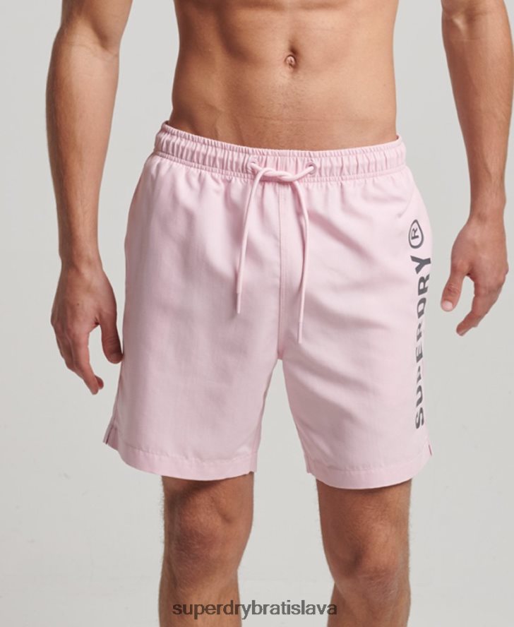Superdry muži Core sport 17-palcové recyklované plavkové šortky 6B4ZTR405 oblečenie Ružová