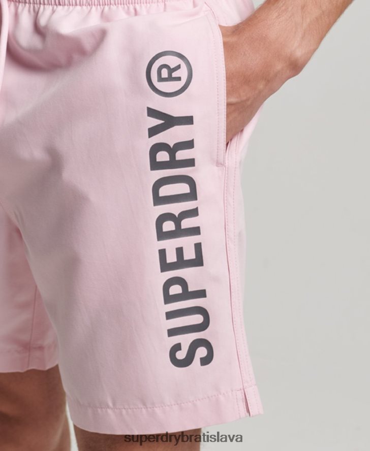 Superdry muži Core sport 17-palcové recyklované plavkové šortky 6B4ZTR405 oblečenie Ružová