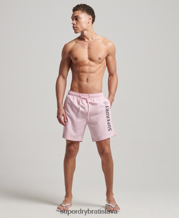 Superdry muži Core sport 17-palcové recyklované plavkové šortky 6B4ZTR405 oblečenie Ružová