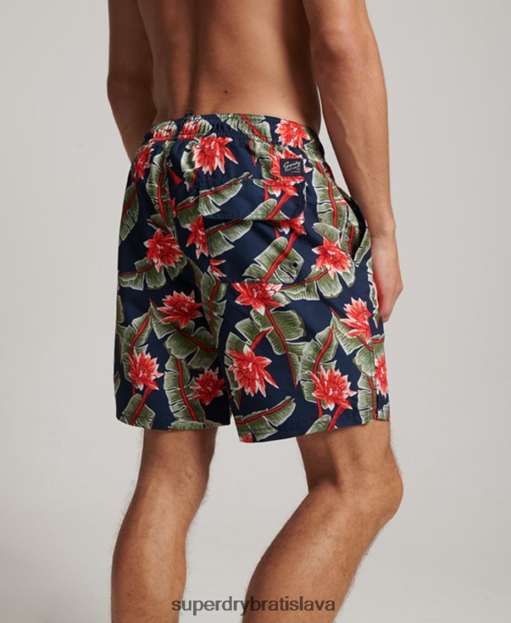 Superdry muži Havajské recyklované plavky 6B4ZTR404 oblečenie námorníctvo