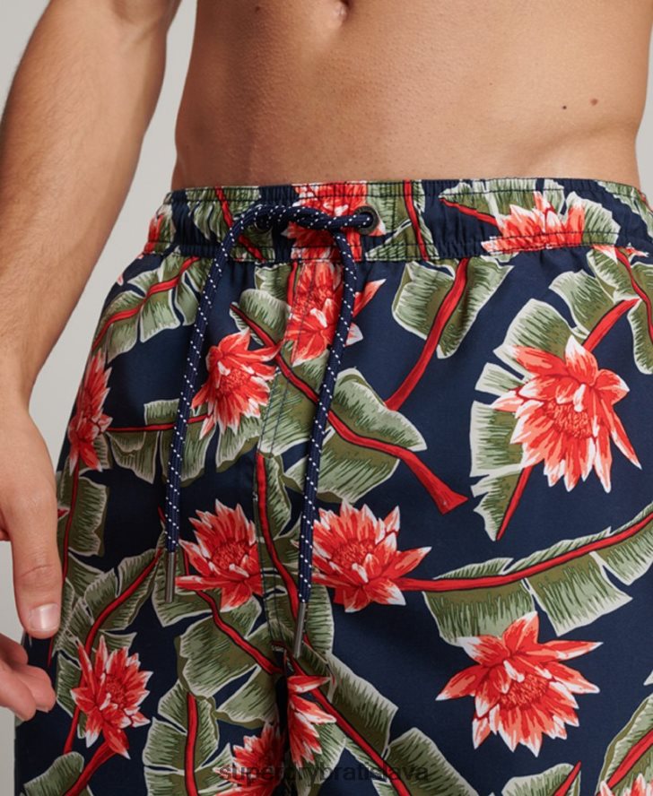 Superdry muži Havajské recyklované plavky 6B4ZTR404 oblečenie námorníctvo