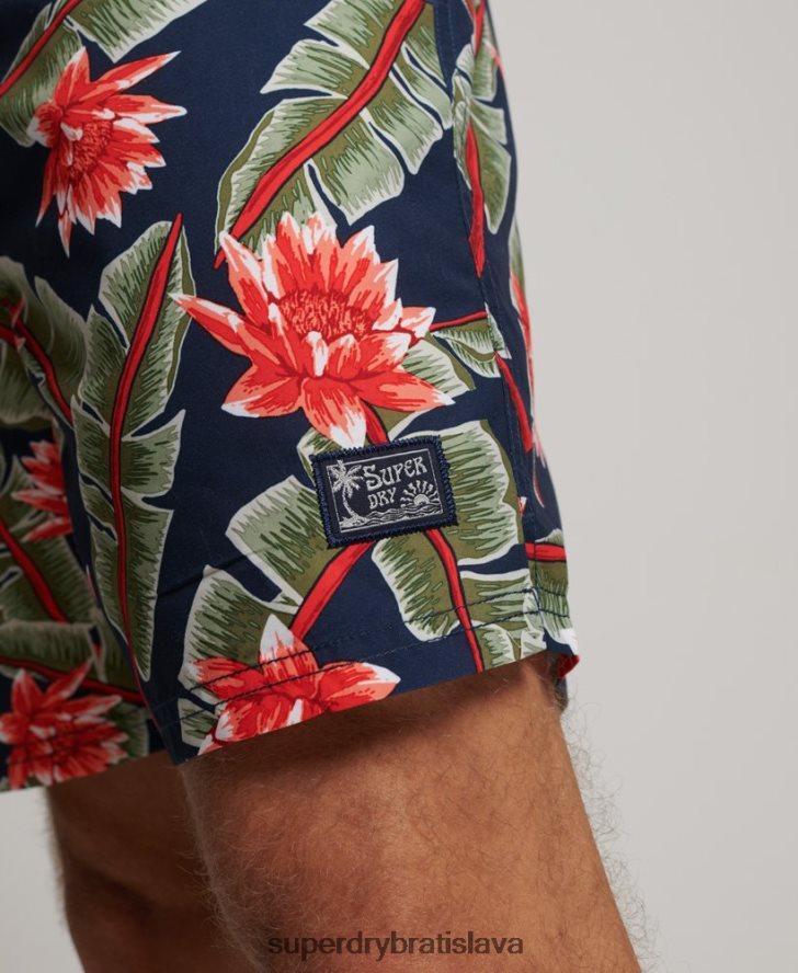 Superdry muži Havajské recyklované plavky 6B4ZTR404 oblečenie námorníctvo
