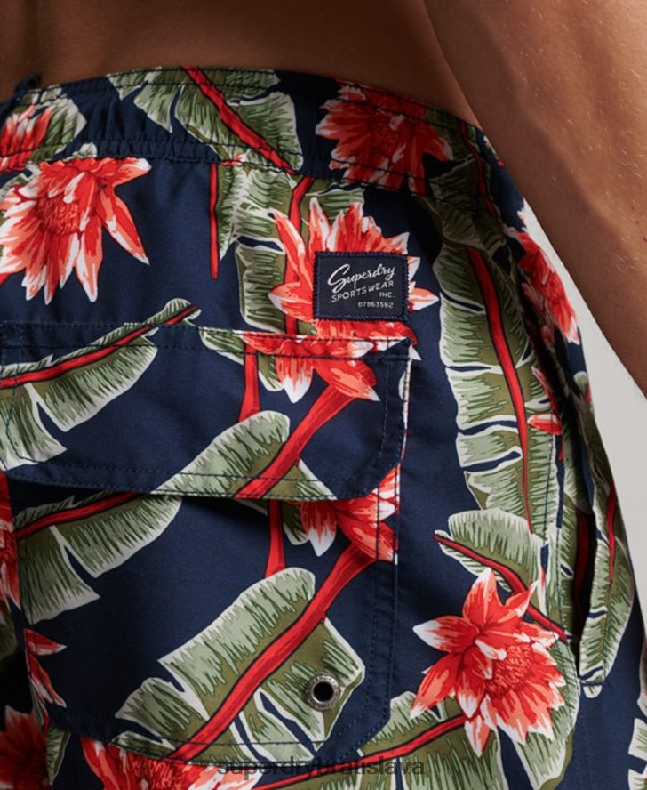 Superdry muži Havajské recyklované plavky 6B4ZTR404 oblečenie námorníctvo