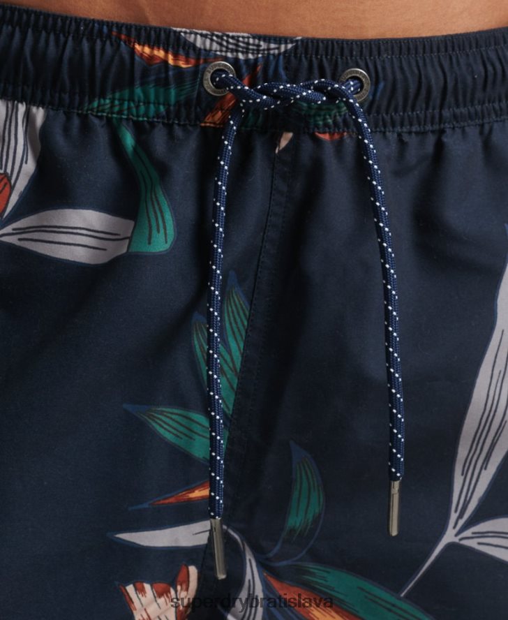 Superdry muži Havajské recyklované plavky 6B4ZTR40 oblečenie námorníctvo
