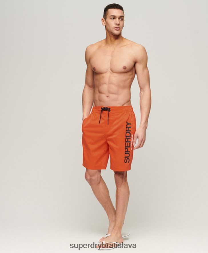 Superdry muži Recyklované športové šortky 6B4ZTR13 oblečenie oranžová