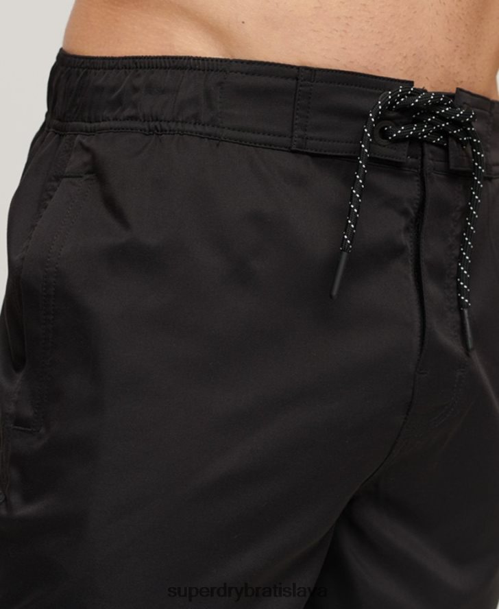 Superdry muži Recyklované športové šortky 6B4ZTR57 oblečenie čierna