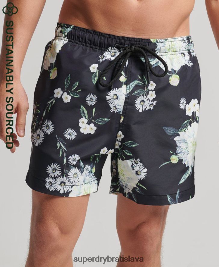 Superdry muži Studios recyklované plavky 6B4ZTR423 oblečenie čierna