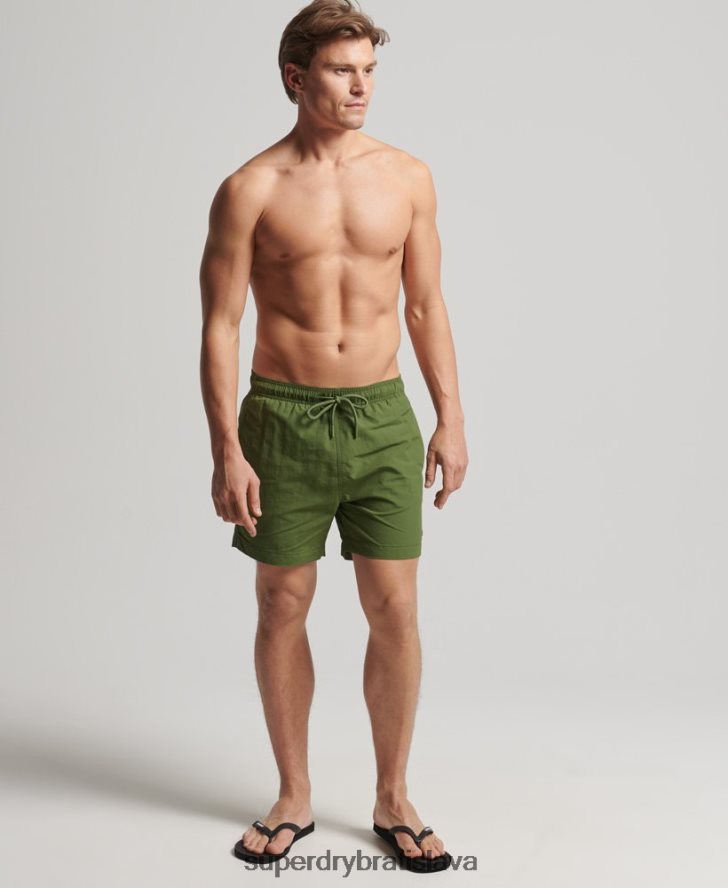 Superdry muži Studios recyklované plavky 6B4ZTR442 oblečenie zelená