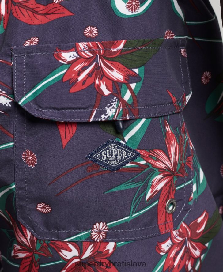 Superdry muži Vintage havajské recyklované plavky 6B4ZTR410 oblečenie námorníctvo