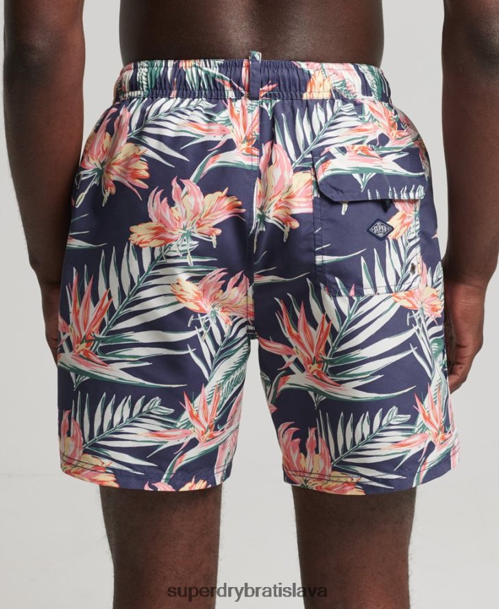 Superdry muži Vintage havajské recyklované plavky 6B4ZTR411 oblečenie námorníctvo