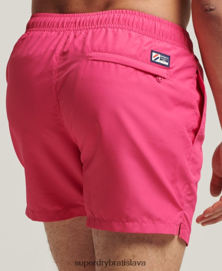 Superdry muži code essential 15-palcové recyklované plavky 6B4ZTR435 oblečenie Ružová