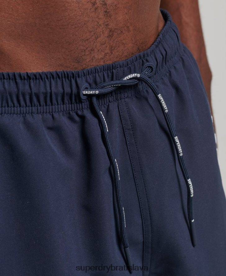 Superdry muži nášivka 19-palcové recyklované plavky 6B4ZTR409 oblečenie námorníctvo