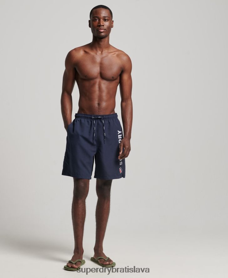 Superdry muži nášivka 19-palcové recyklované plavky 6B4ZTR409 oblečenie námorníctvo