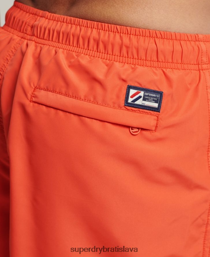 Superdry muži nášivka 19-palcové recyklované plavky 6B4ZTR430 oblečenie oranžová