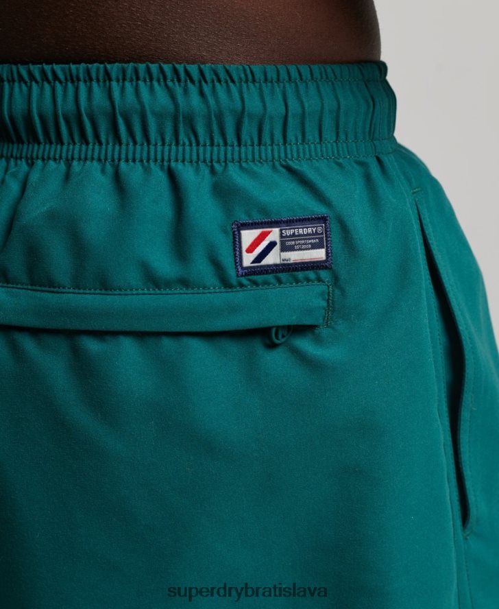 Superdry muži nášivka 19-palcové recyklované plavky 6B4ZTR452 oblečenie zelená