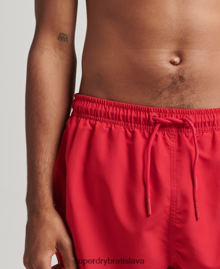 Superdry muži páskové 15-palcové recyklované plavkové šortky 6B4ZTR451 oblečenie červená