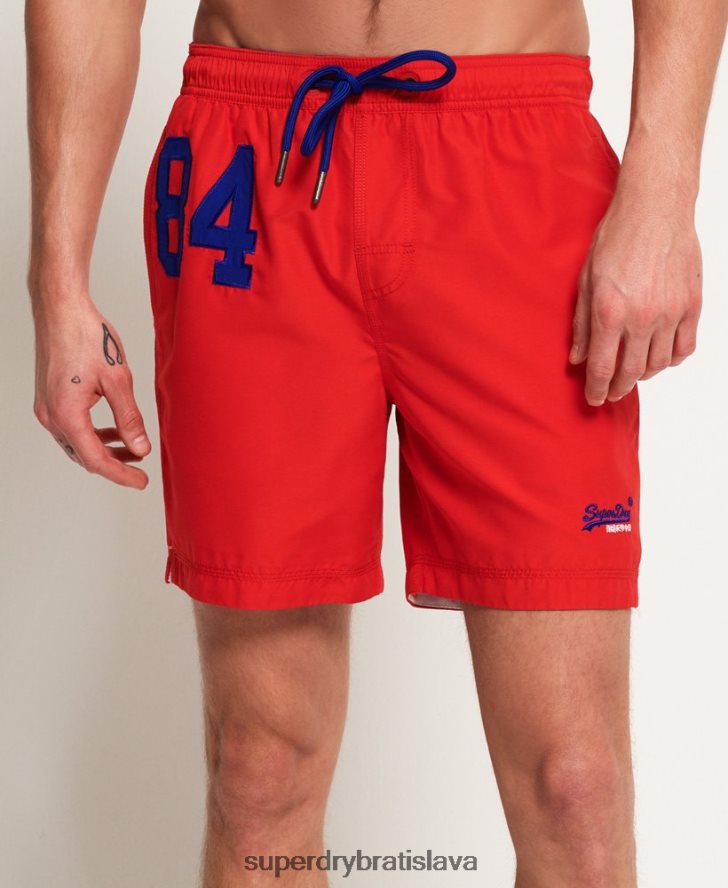Superdry muži plavecké šortky na vodné pólo 6B4ZTR6499 oblečenie červená