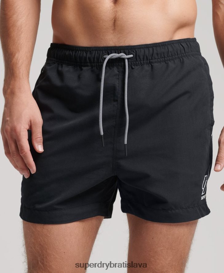 Superdry muži plavecké šortky tri série 6B4ZTR420 oblečenie čierna