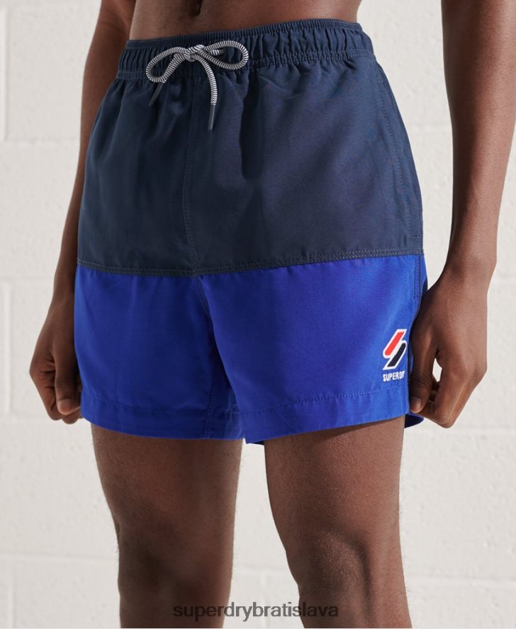 Superdry muži plavecké šortky tri série 6B4ZTR432 oblečenie Modrá