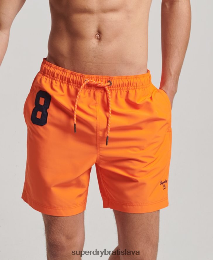Superdry muži polo recyklované plavky 6B4ZTR391 oblečenie oranžová