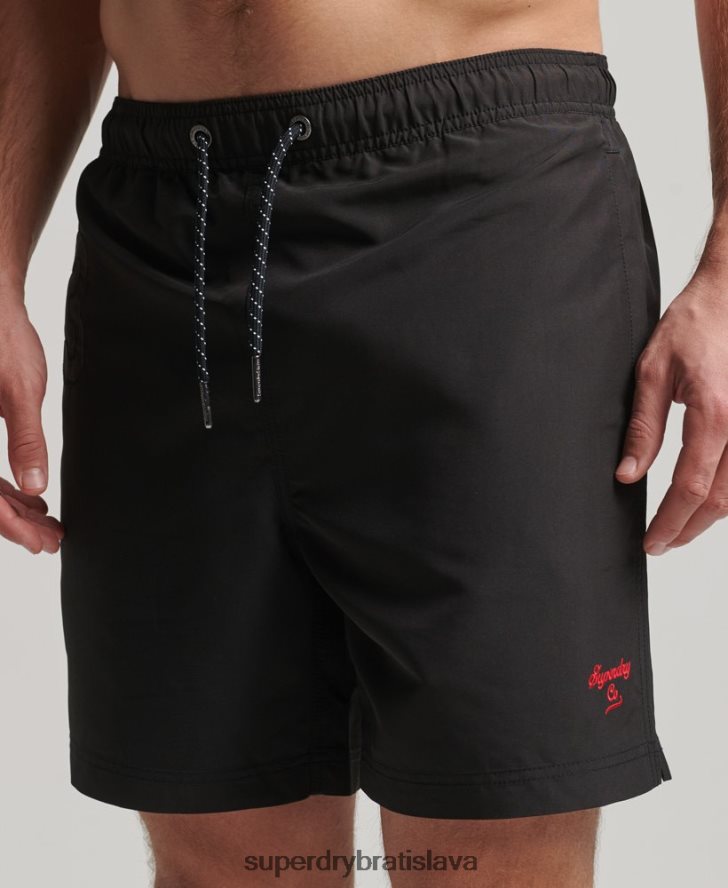 Superdry muži polo recyklované plavky 6B4ZTR397 oblečenie tmavošedý