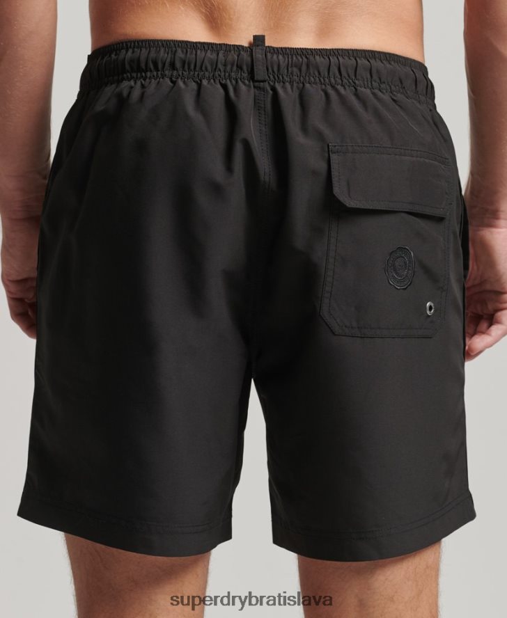 Superdry muži polo recyklované plavky 6B4ZTR397 oblečenie tmavošedý