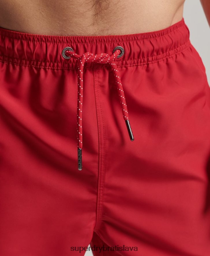 Superdry muži polo recyklované plavky 6B4ZTR402 oblečenie červená