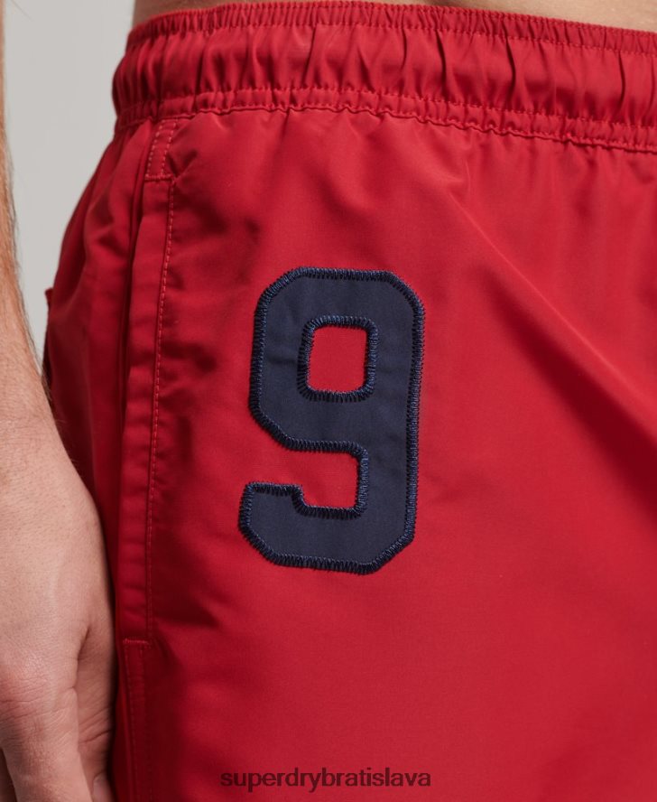 Superdry muži polo recyklované plavky 6B4ZTR402 oblečenie červená