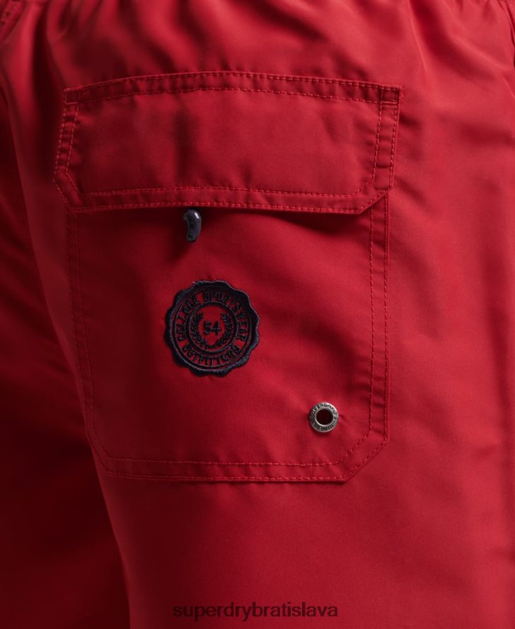 Superdry muži polo recyklované plavky 6B4ZTR402 oblečenie červená
