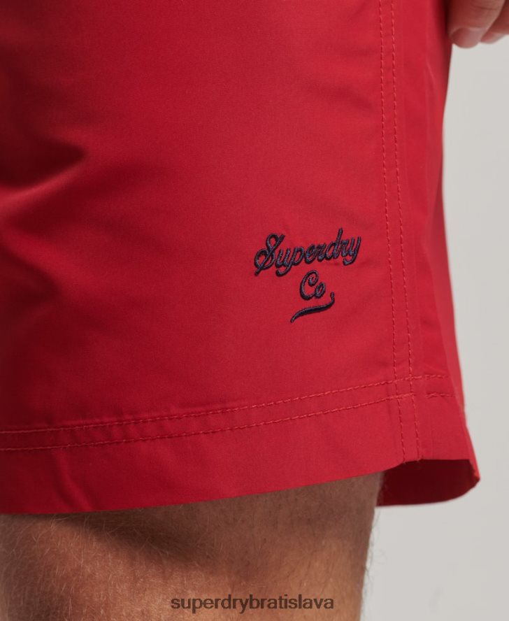 Superdry muži polo recyklované plavky 6B4ZTR402 oblečenie červená