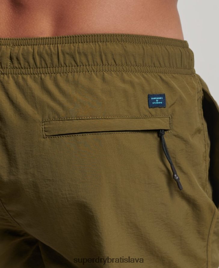 Superdry muži recyklované plavky 6B4ZTR112 oblečenie zelená