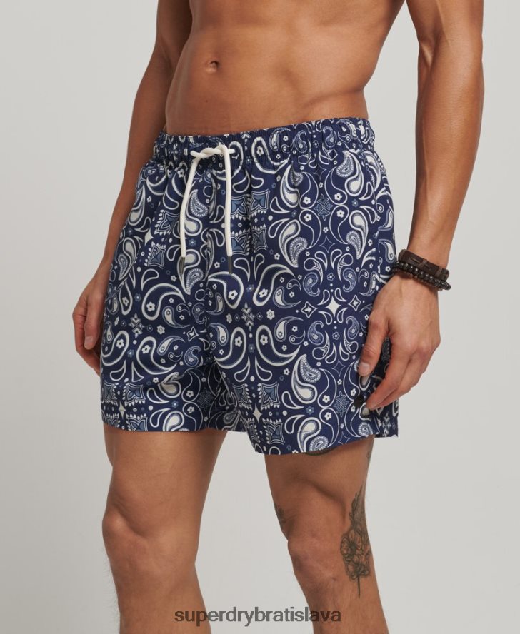 Superdry muži recyklované plavky 6B4ZTR408 oblečenie námorníctvo