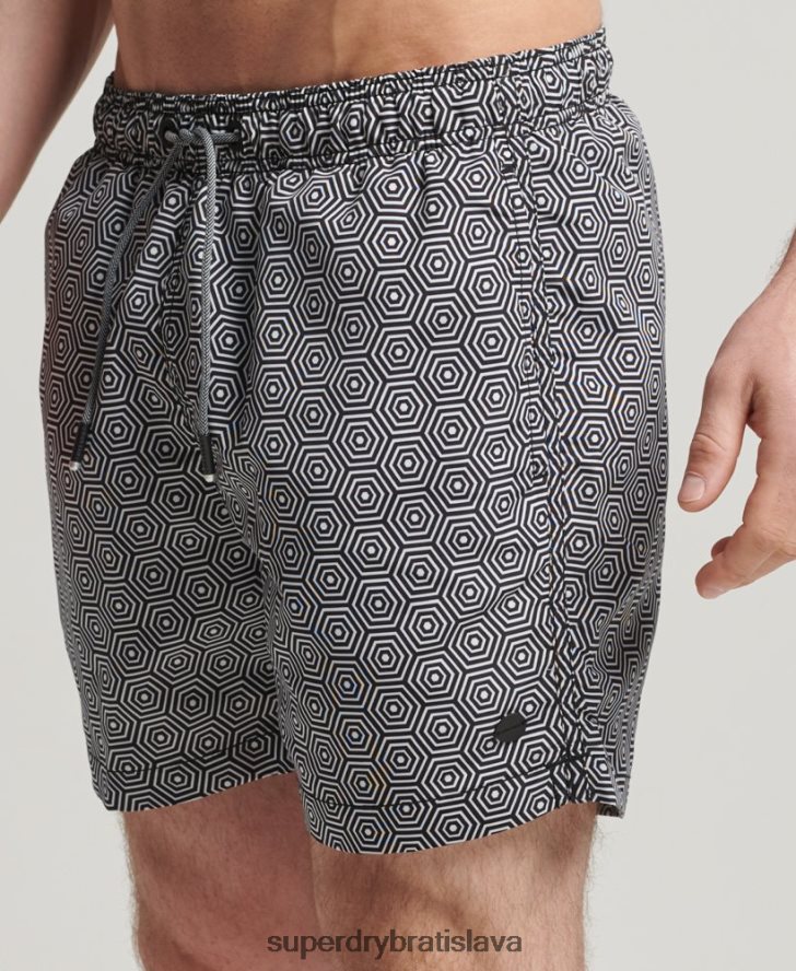 Superdry muži štúdiové plavky 6B4ZTR431 oblečenie tmavošedý
