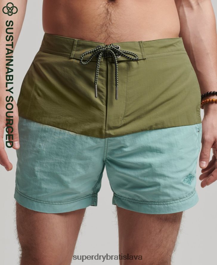 Superdry muži vintage recyklované šortky 6B4ZTR418 oblečenie kaki