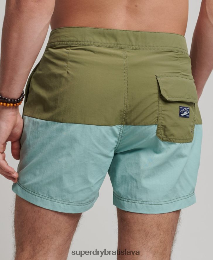 Superdry muži vintage recyklované šortky 6B4ZTR418 oblečenie kaki