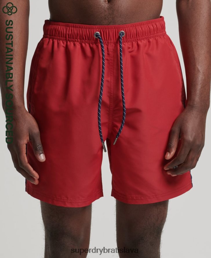 Superdry muži vintage univerzitné recyklované plavky 6B4ZTR413 oblečenie červená