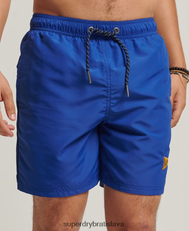 Superdry muži vintage univerzitné recyklované plavky 6B4ZTR426 oblečenie Modrá