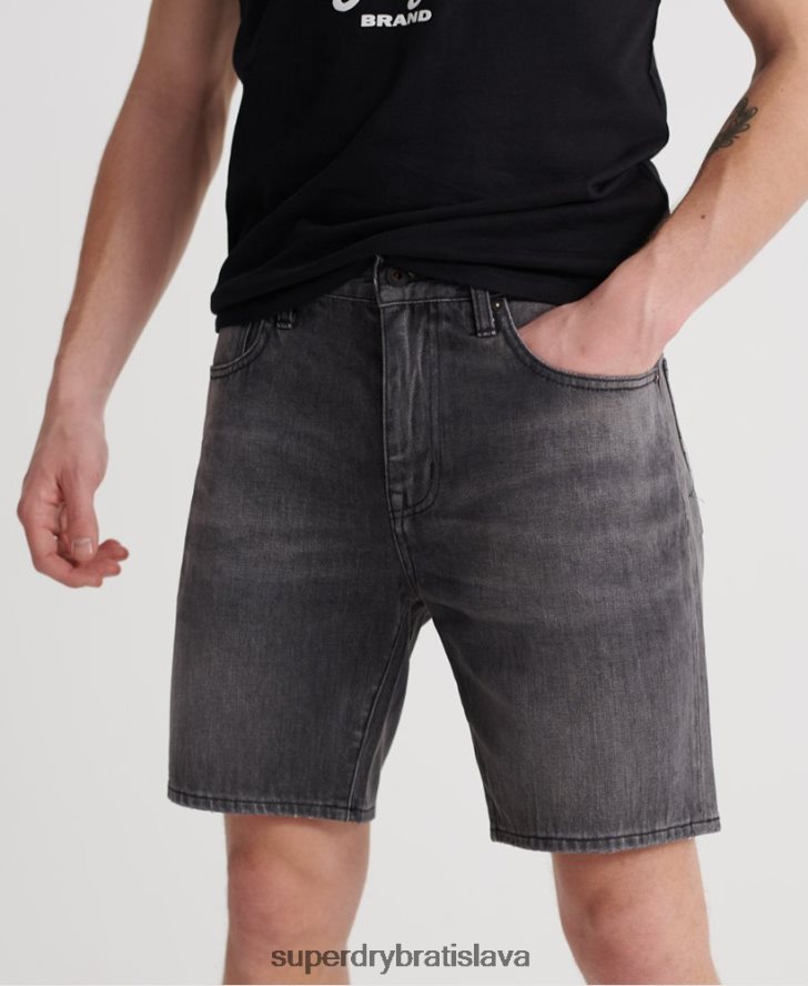 Superdry muži 05 conor zúžené šortky 6B4ZTR370 oblečenie čierna
